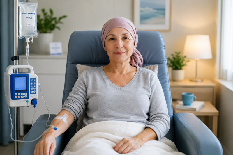 personne atteinte d'un cancer